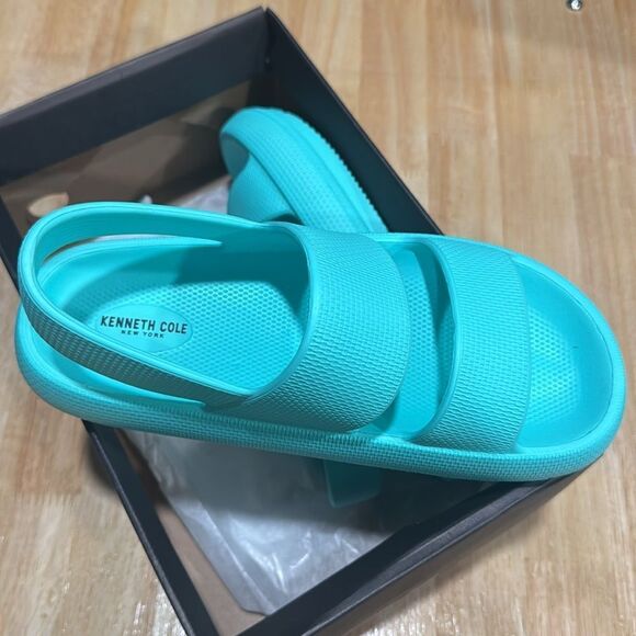 Kenneth Cole Women Slingback Sport Sandals Mello EVA Sling Turquoise - Picture 3 of 5